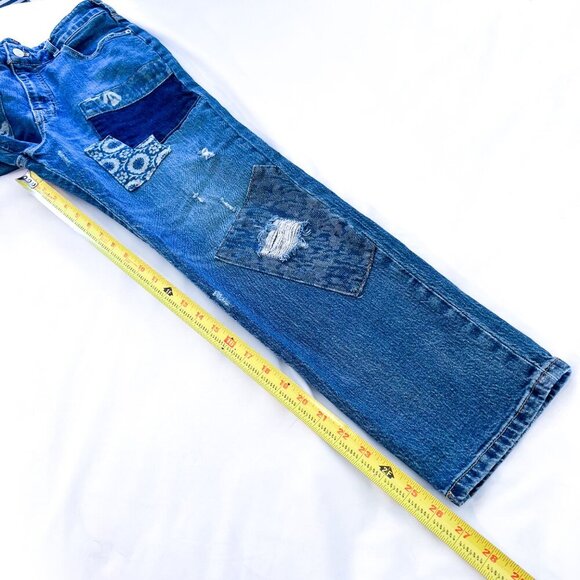 EUC Anthropologie Pilcro Borrowed Boyfriend Patchwork Jeans - Picture 11 of 14